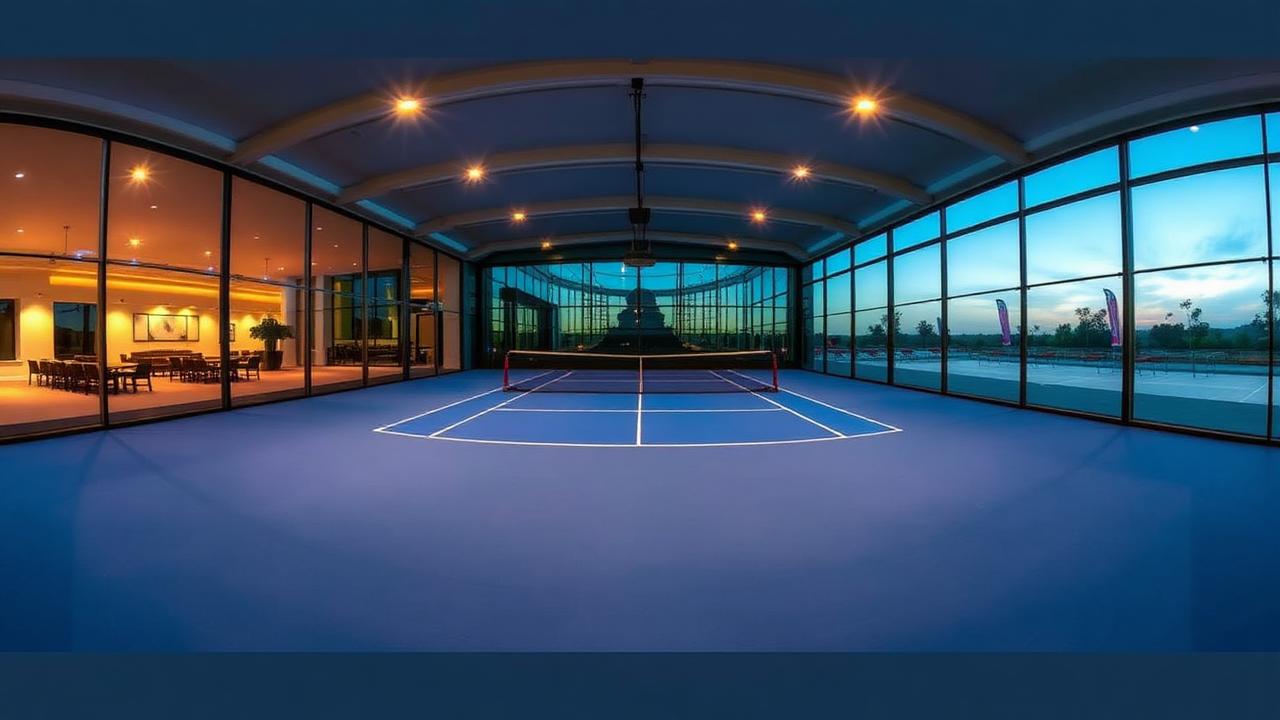 Marina Padel Lounge — Climate-controlled panoramic court